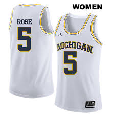 Score a new michigan state basketball jersey at fanatics. Jalen Rose No 5 Jordan Michigan Wolverines Authentic Womens Stitched White College Basketball Jersey Michigan Wolverines Basketball Store