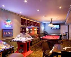 Sport Game Rooms Basement Design Ideas Pictures Remodel Decor Game Room Basement Game Room Arcade Room