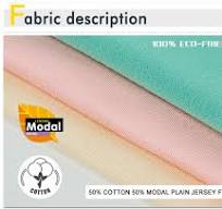 Supply 50% Cotton 50% Modal Solid Dyed Knit Single Jersey ...