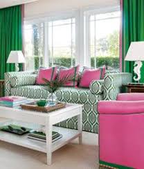 Interior Tropical And Preppy Miami Guest House Style At Home Living Room Green Tropical Living Room Green Rooms