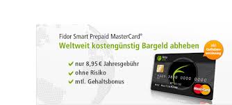 Founded in 2009 in germany, fidor has become the world's first 'fintech bank'. Fidor Prepaid Mastercard Kreditkartebilliger De