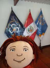 Olivia goes Global.1st Woodstock Rainbows Travelling Olivia