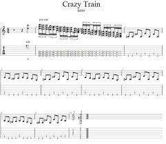 Crazy Train Free Guitar Pro Tab Guitar Chords And Lyrics Guitar Tabs Songs Bass Guitar Lessons