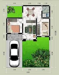 Gambar Denah Rumah Minimalis Type 21 Mini House Plans Small House Design Plans Modern House Floor Plans