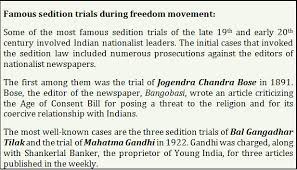 How would you use the word sedition in a sentence? Use And Misuse Of Sedition Law Section 124a Of Ipc Education Today News