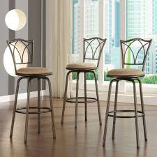 Alunaune 26 metal bar stools set of 4 counter height barstools industrial counter stool with wood top (low back,matte black) 4.6 out of 5 stars. Modern Round Bar Stools Novocom Top