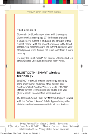 The onetouch reveal® mobile app is intended for use by people with diabetes to view, track, trend and share data table 1: G One Touch Select Plus Flex Blood Glucose Monitoring System User Manual 1426723577390 Generated Cilag Gmbh
