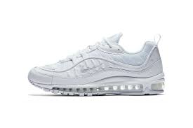 Nike Drenches The Air Max 98 In Triple White Nike Nike Air Max Air Max