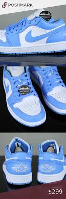 Womens Nike Air Jordan 1 Low Unc University Blue In 2020 Nike Women Air Jordans University Blue