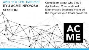 ACME Info Session – Mathematics Department