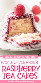 Keto Raspberry Coconut Tea Cakes Tea Cakes Low Carb Desserts Low Carb Recipes Dessert