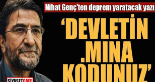 Kelime seçimleri yıllar sonra not: Nihat Genc Simdi Mina Kodugunuz Devleti Devlet Nerede Diye Ariyorsunuz