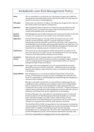 Image Result For Risk Management Policy Talbot Risk Management Business Risk Sample Resume