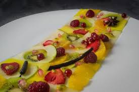 Carpaccio De Fruits Au Sirop Aromatise De Jean Imbert Top Chef 2012 Gastronomie Dessert Aux Fruits Recette Gastronomique