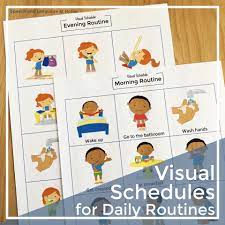 Daily routine for kids, personalized daily schedule for kids, chore chart, visual daily routine chart, printable daily schedule child. Visual Schedule For Daily Routines Picture Card Printables Speech And Language At Home