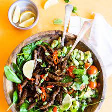 Mexican Beef With Avocado Salsa Healthy Mexican Recipes Diced Beef Recipes Whole Food Recipes