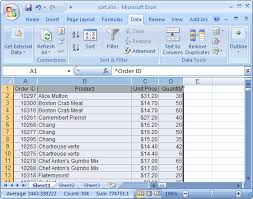 Once you have performed the sort check that all of the cells within each row are still together and then remove the fill. Ms Excel 2007 Sort Data In Alphabetical Order Based On 1 Column