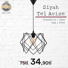 Tac Life Siyah Tel Avize Ceiling Lights Pendant Light Home Decor Decals