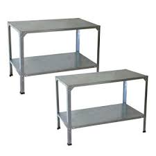 Palram Greenhouse Steel Potting Bench 2 Bench Bundle 702439 The Home Depot Potting Bench Metal Work Bench Shelves For Sale