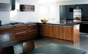 Quartz kitchen worktops offer strength and durability with great hygienic properties. Walnut Gloss Laminate Kitchen Cabinets Kitchen Design Laminate Kitchen