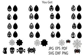 Download Halloween Earrings Earrings Template Graphic By Yulnniya Creative Fabrica