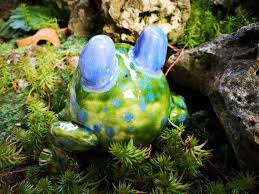 Keramik Frosch Otto Etsy Garden Sculpture Outdoor Decor Handmade
