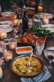 This recipe for easy dinner party chicken will take all the stress out of entertaining. Dinner Time Table Setting Roasted Chicken Baked Potato Family Dinner Table Dinner Aesthetic Dinner Time
