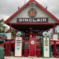 Oil & gasoline tin signs. Bucyrus Oh Replica Old Gas Station