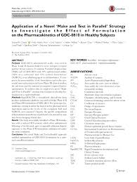 (PDF) Application of a Novel 'Make and Test in Parallel' Strategy to  Investigate the Effect of Formulation