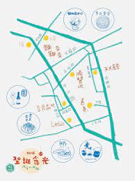 聖誕食光六小店家美食地圖 taiwan lukang map branding map bullet journal