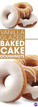 Vanilla Glazed Baked Cake Donut Recipe Recipe Donut Glaze Recipes Cake Donuts Recipe Baked Donut Recipes