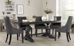 Cavendish Grey Wood Extending Dining Table With 8 Duke Slate Fabric Chairs Furniture Choice In 2020 Grey Dining Tables Extendable Dining Table Furniture Choice