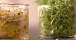 Decouvrez Cette Recette De Ceviche De Petoncles Pour 4 Personnes Vous Adorerez Food Tapas Vegetables