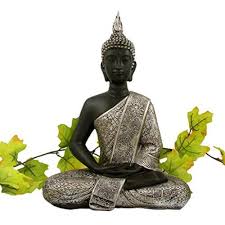 Li Il Buddha Statue Silber Dekoration Wohnzimmer 30 Cm Dekoration Wohnzimmer Statuen Statue