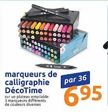 Offre Marqueurs De Calligraphie Decotime Chez Action J'ai toujours pas dégotté de scanner. offre marqueurs de calligraphie