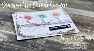 Plentiful plants bundle to create a fun fold card design. Ornate Style With Stampin Blends Card Video Tutorial Stamp Happy Jacque Williams Stampin Up Demonstrator