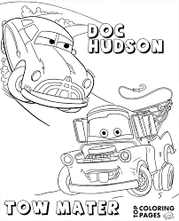 1240 x 1615 gif 45 кб. Doc Hudson And Tow Mater On Printable Coloring Page