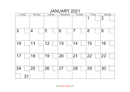 Free download january 2021 blank calendar printable templates with notes, editable blank template january 2021 with notes. Free Download Printable January 2021 Calendar With Check Boxes