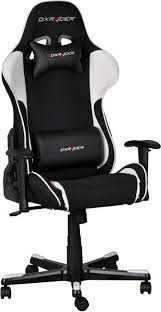 dxracer formula series game bureaustoel zwarte stof wit pu overtrek stoel bureaustoel game stoel