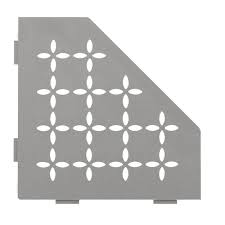 The schluter shelf e range are shelves in three different shapes for a stylish, easy shelf installation in corners of tiled walls and other areas. Kerdi Corner Shelf Floral Stone Grey Schillings