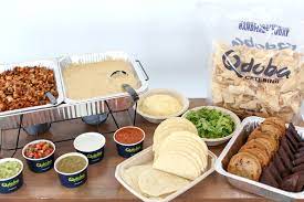 Ideas for creating a yummy taco nacho bar for the big game or any festive event! Stress Less Taco Bout A Future Catered Graduation Party Ideas Happy Hour Projects