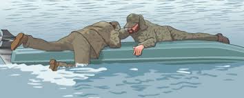 Release the bow anchor line and pull your boat closer to shore so that gear and crew can easily be loaded back on the boat. What To Do If You Capsize Swamp Or Fall Overboard