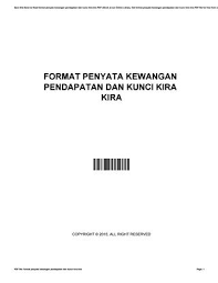 Full set akaun daripada dokumen sumber. Format Penyata Kewangan Pendapatan Dan Kunci Kira Kira By Marvinsmith2989 Issuu