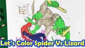 Over 100 of the best spiderman coloring pages. Spider Man Vs The Lizard Again Coloring Pages Sailany Coloring Kids Youtube