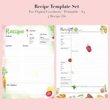 Recipe Binder Recipe Book For Digital Download Recipe Cards Recipe Template Recipe Journal Blank Recipe Book Recipe Book Binder In 2020 Binder Recipe Book Recipe Book Recipe Book Templates