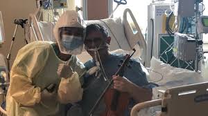Covid Patient Grover Wilhelmsen Plays Violin In Icu To Thank Health Care Workers In Utah Video Abc13 Houston