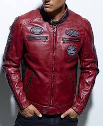 Bombers homme pas cher et stylé. Bomber Leather Jackets Daytona73 Of Leather Lamb Ref 101610 Galiano Day20 Rouge Red