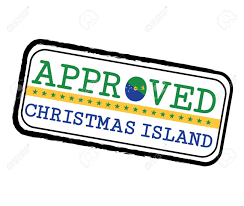 The flag of christmas island was unofficially adopted in 1986 after being chosen the winner in a competition for a flag for the territory. Vector Stamp Of Approved With Christmas Island Flag In The Shape Royalty Free Cliparts Vectors And Stock Illustration Image 128882858