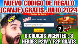 NUEVO CODIGO DE REGALO GRATIS : CANJEA RAPIDO 6 CODIGOS VIGENTES DE JULIO  2024