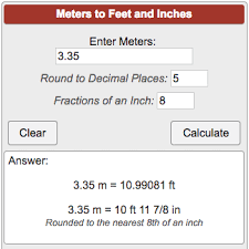 Convert feet to meters (ft to m) with the length conversion calculator, and learn the foot to meter calculation formula. Meters To Feet Conversion M To Ft